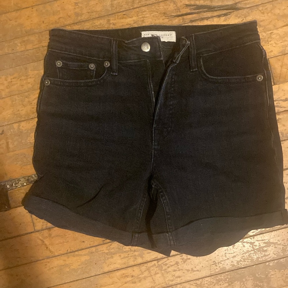 Black Denim Shorts